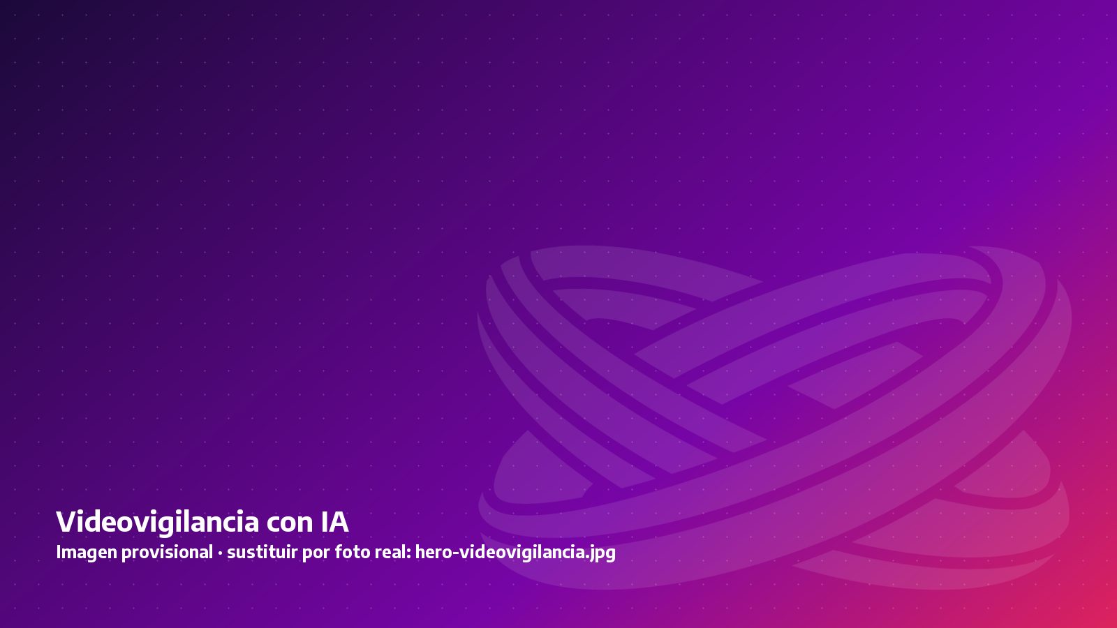 Cámara de videovigilancia Dahua con IA instalada en la fachada de una nave
